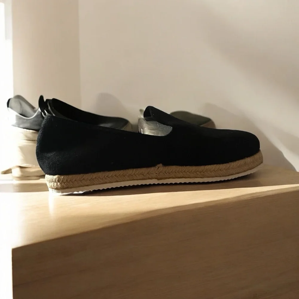 NWT Black Slip-On Espadrille Loafer Shoes Size 40 (US 8.5) - Picture 5 of 6